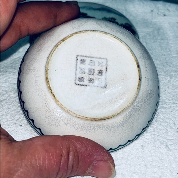 Antique Qing Period Porcelain Hand Painted Ink Paste Pot Box Jar Scenic Art - Picture 7 of 8